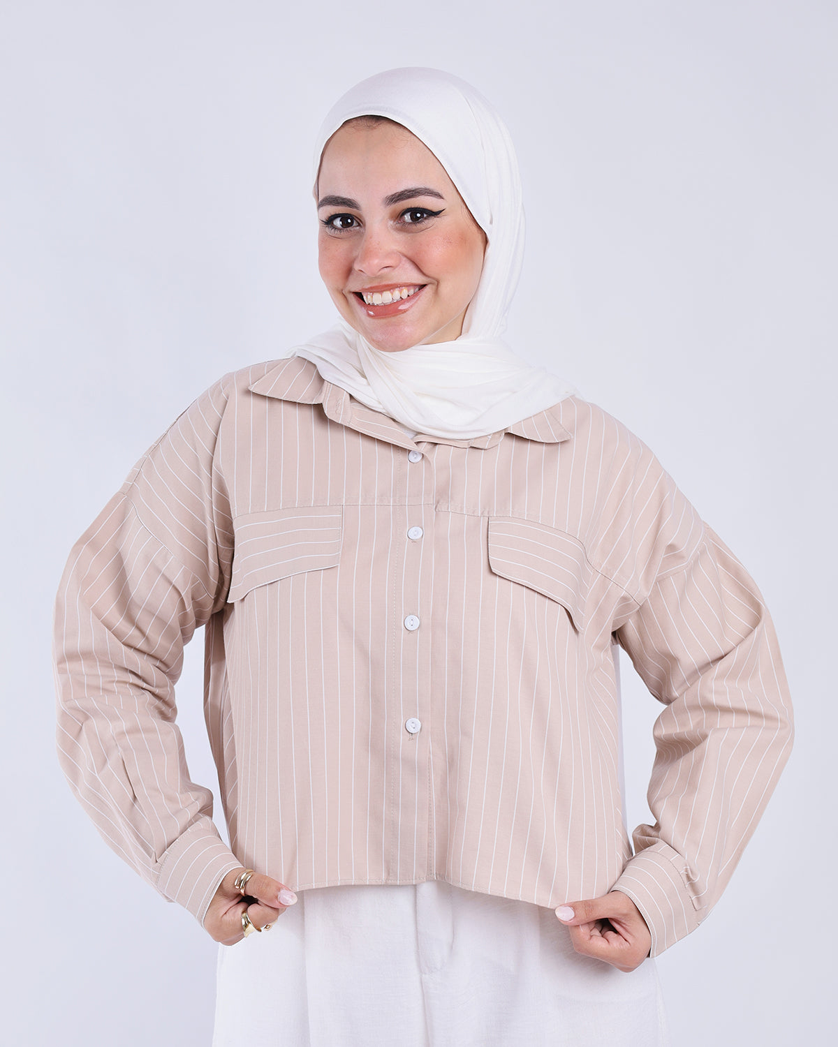 Pop-Cropped Chemise