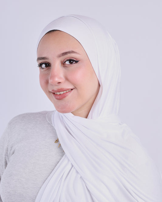 وشاح وقناع للوجه (أبيض)