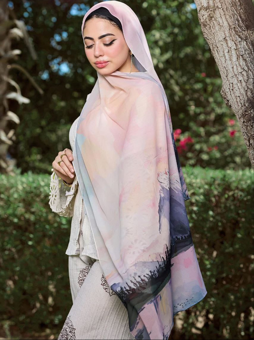 Printed Chifon Scarf