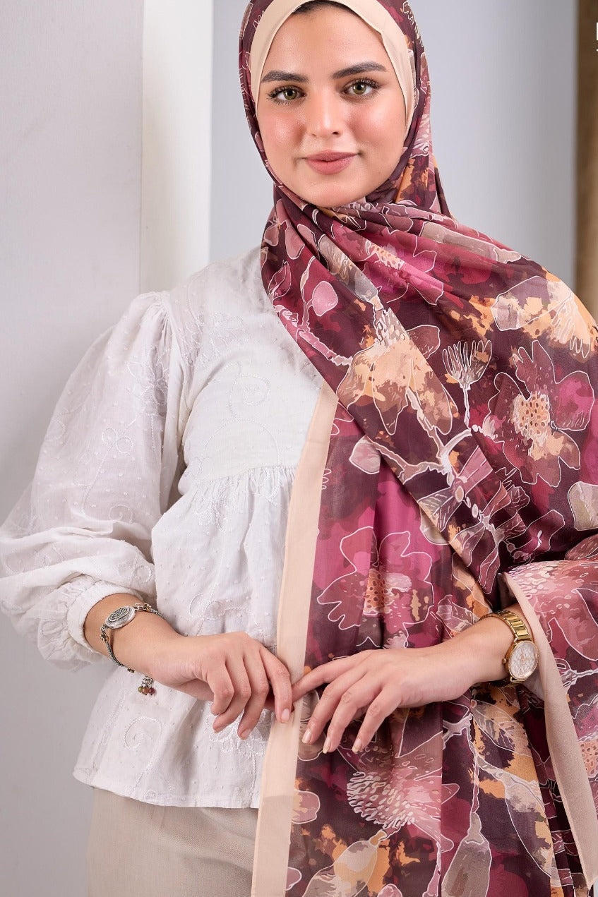 Printed Chifon Scarf