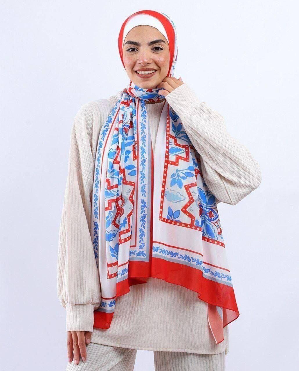 Printed Chifon Scarf 70