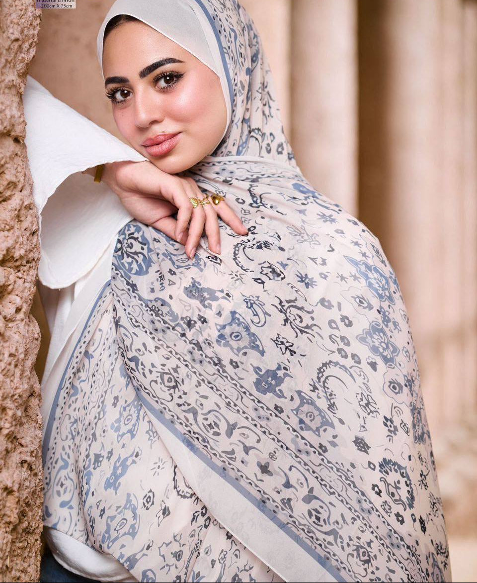 Printed Chifon Scarf 83