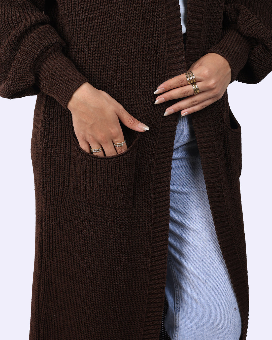 Knit Long Cardigan