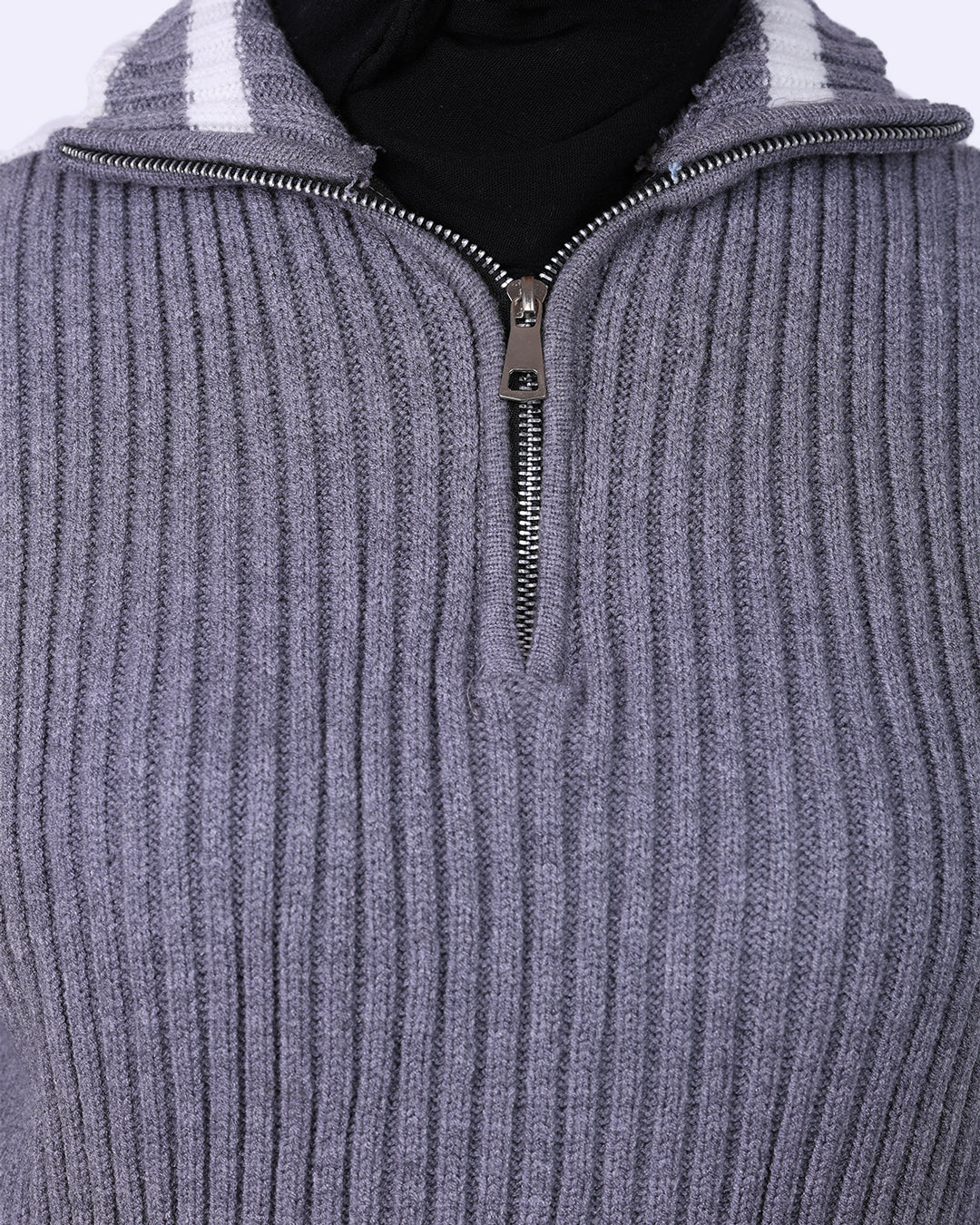 Lines Zipper Pullover