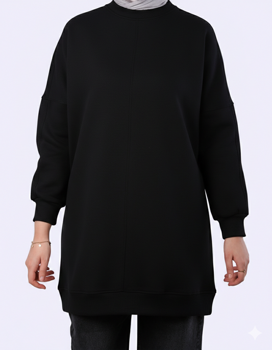 line Oversize Sweatshirt "Black"
