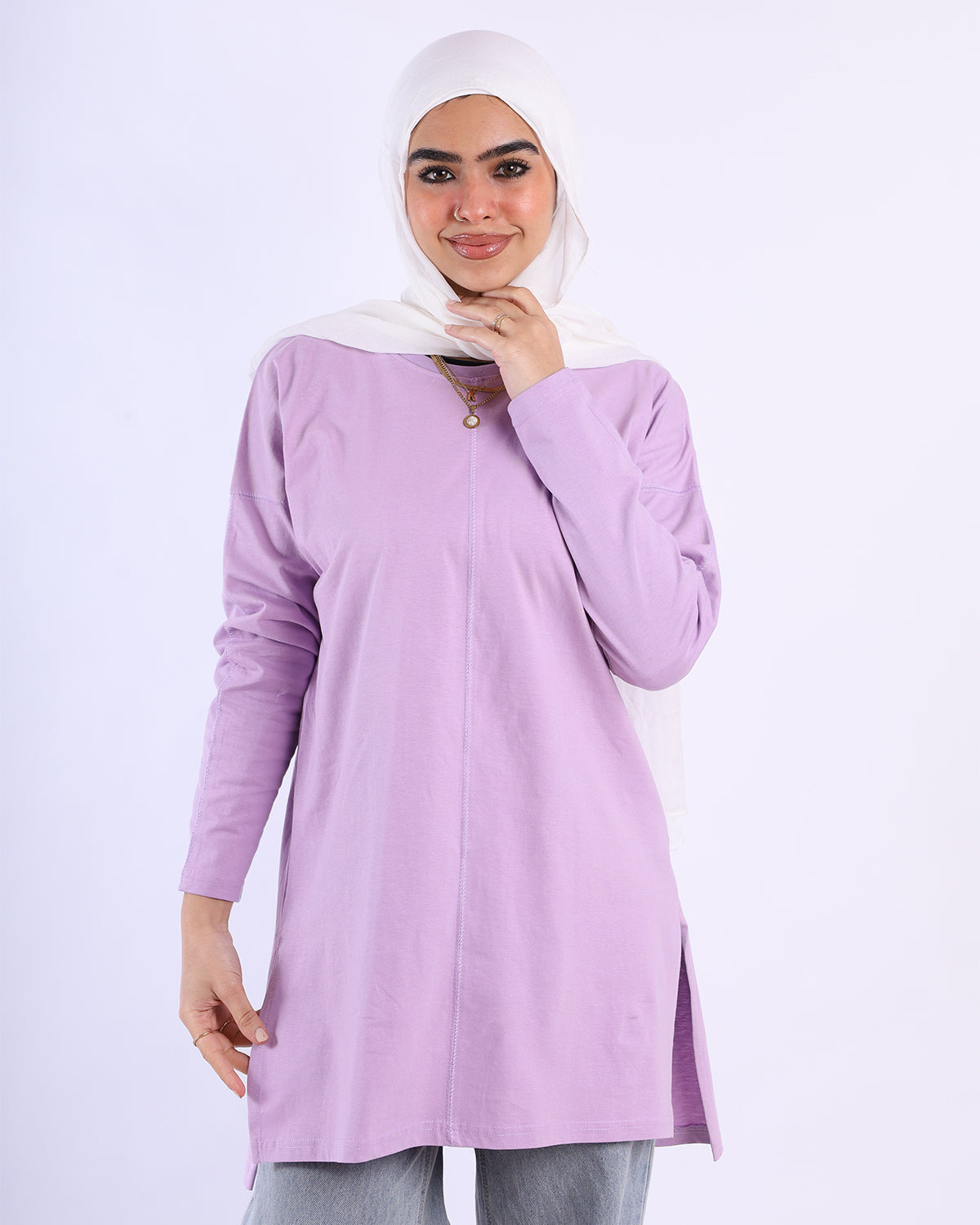 Line Side Cut T-Shirt