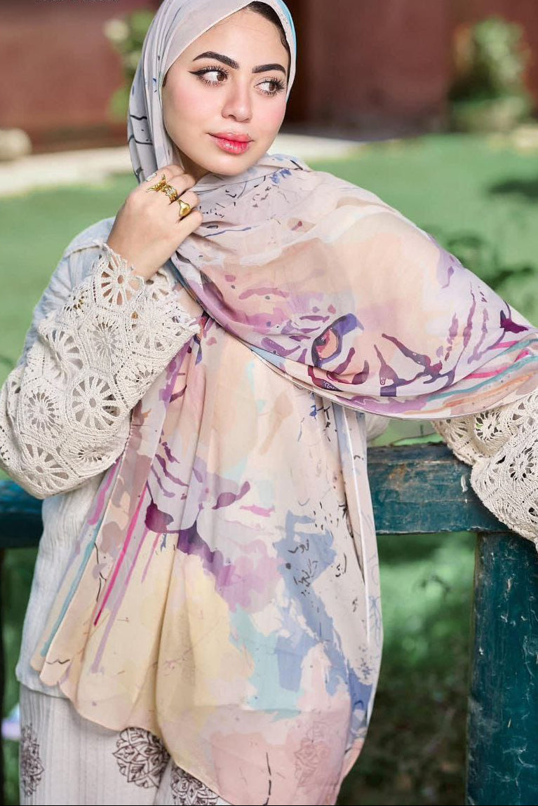 Printed Chifon Scarf