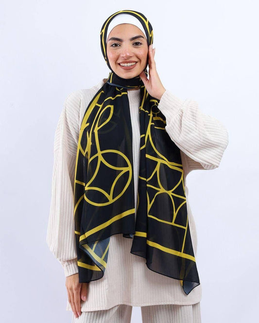 Printed Chifon Scarf 73