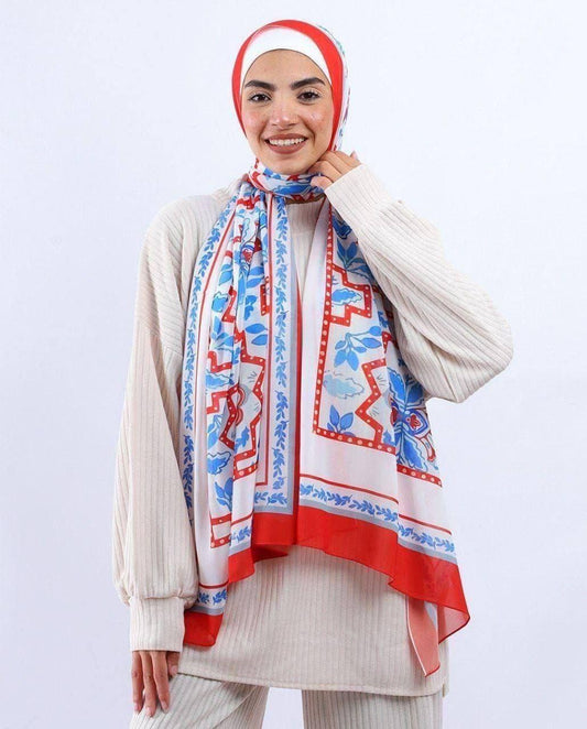 Printed Chifon Scarf 70