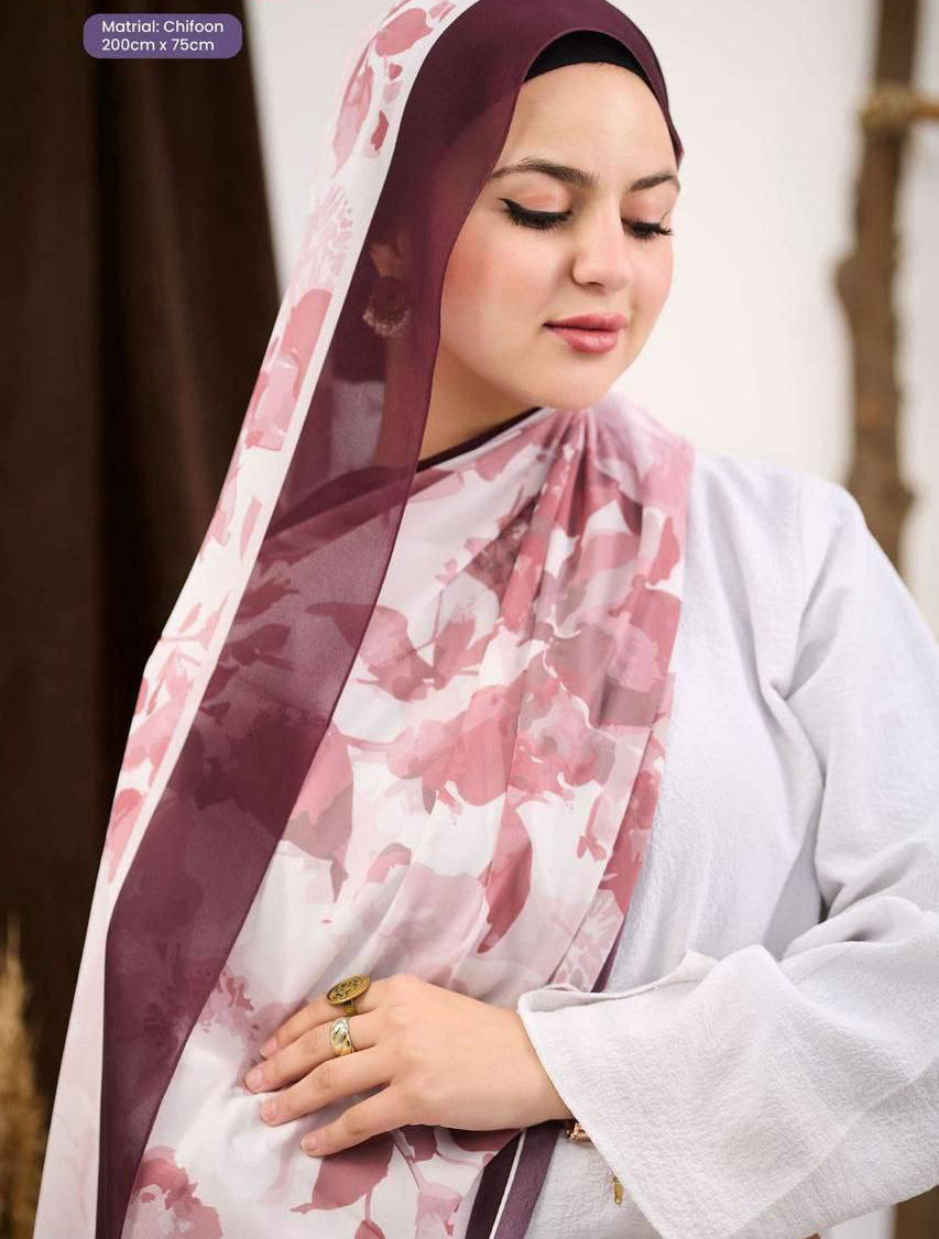 Printed Chifon Scarf 82