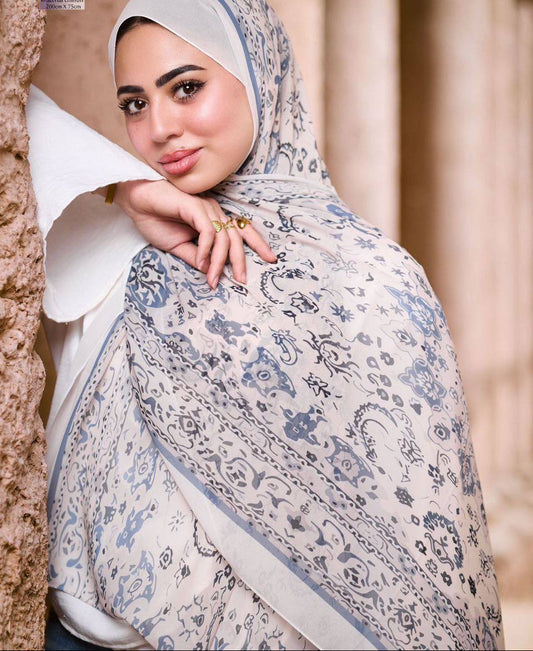 Printed Chifon Scarf 83