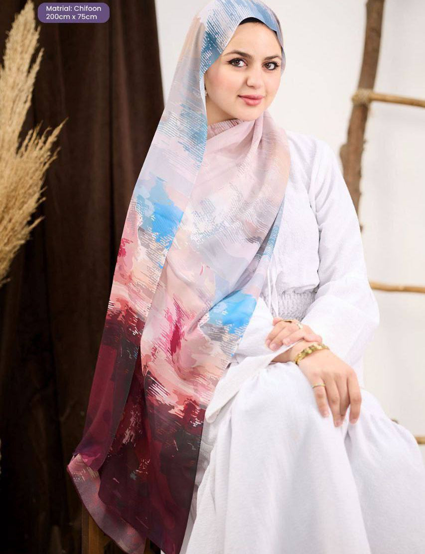 Printed Chifon Scarf 84