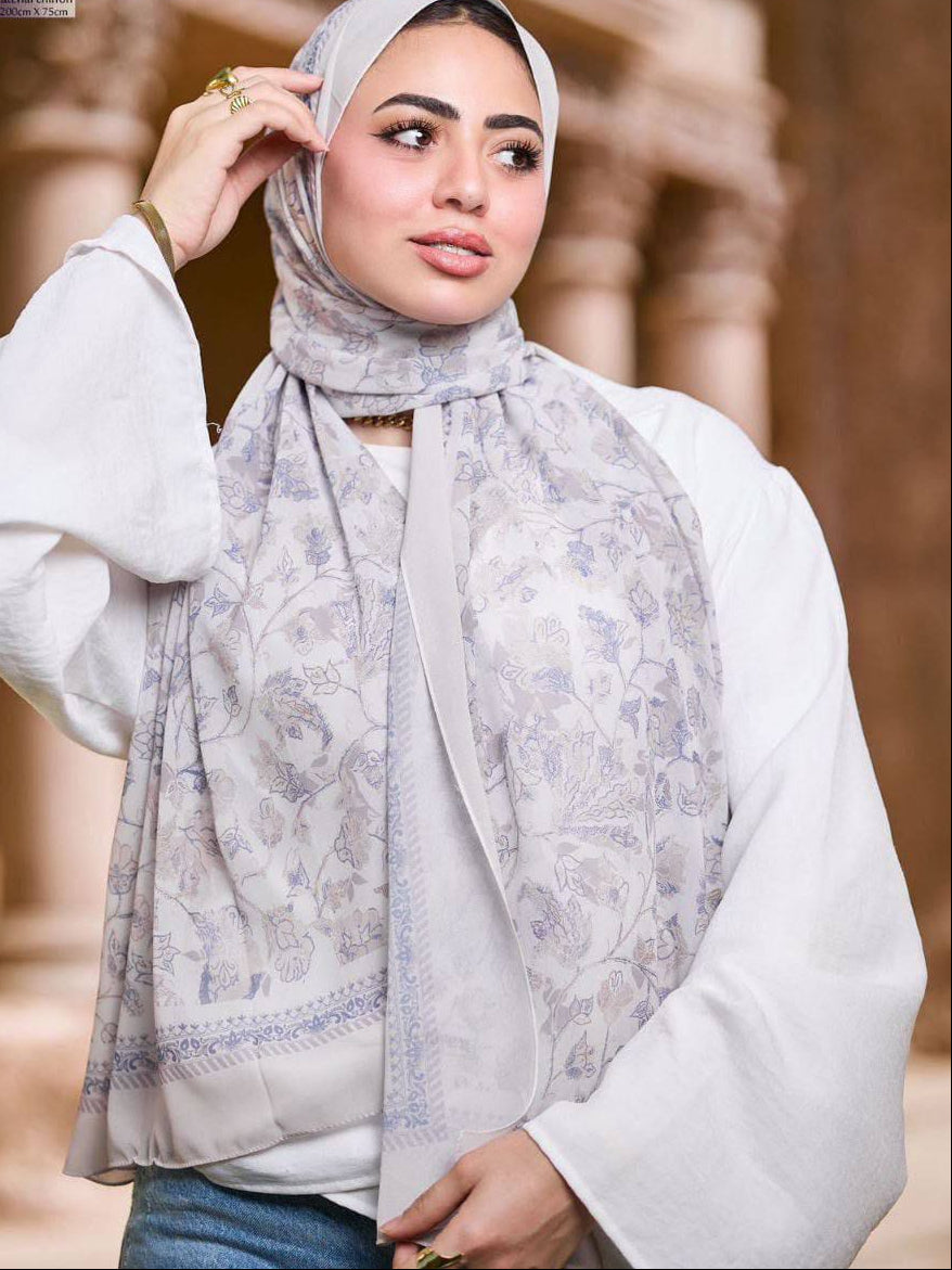 Printed Chifon Scarf 86